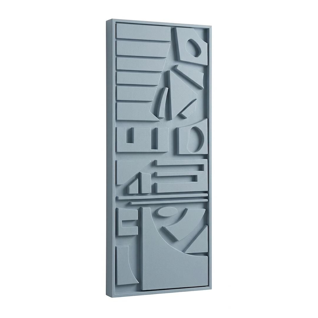 Relief Art Panel (Mist Blue)